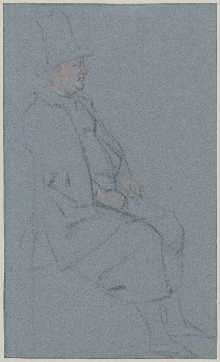 坐着的黄花鱼，侧面向右 作者 Cornelis Troost