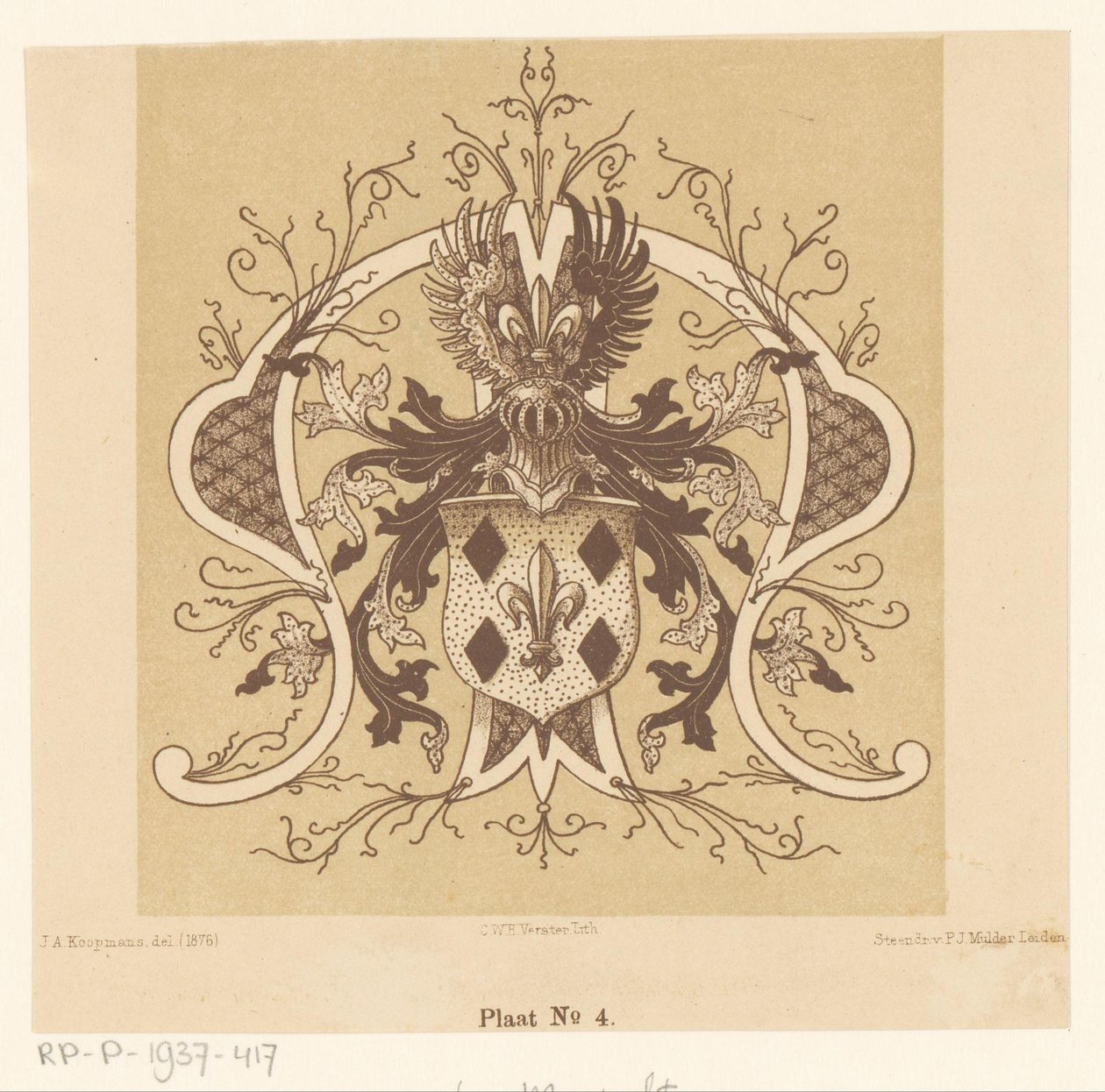 范-曼斯维特家族的纹章 作者 Cornelis Willem Hendrik Verster van Wulverhorst