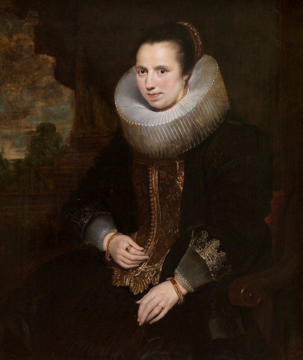 伊丽莎白-霍埃盖茨（布面油画）（与 471109 成对） 作者 Cornelis de (attr. to) Vos