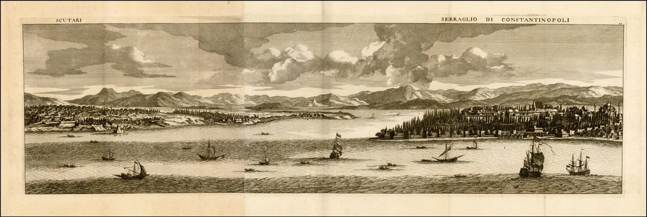1698 插图 - 斯库台 - 君士坦丁堡塞拉格里奥 作者 科内利斯·德·布鲁因