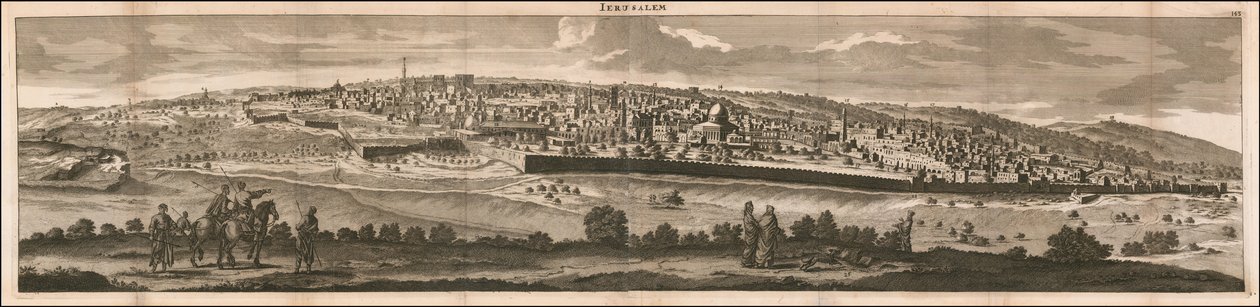 Cornelis De Bruyn 1698 年绘制的耶路撒冷风景图 作者 科内利斯·德·布鲁因