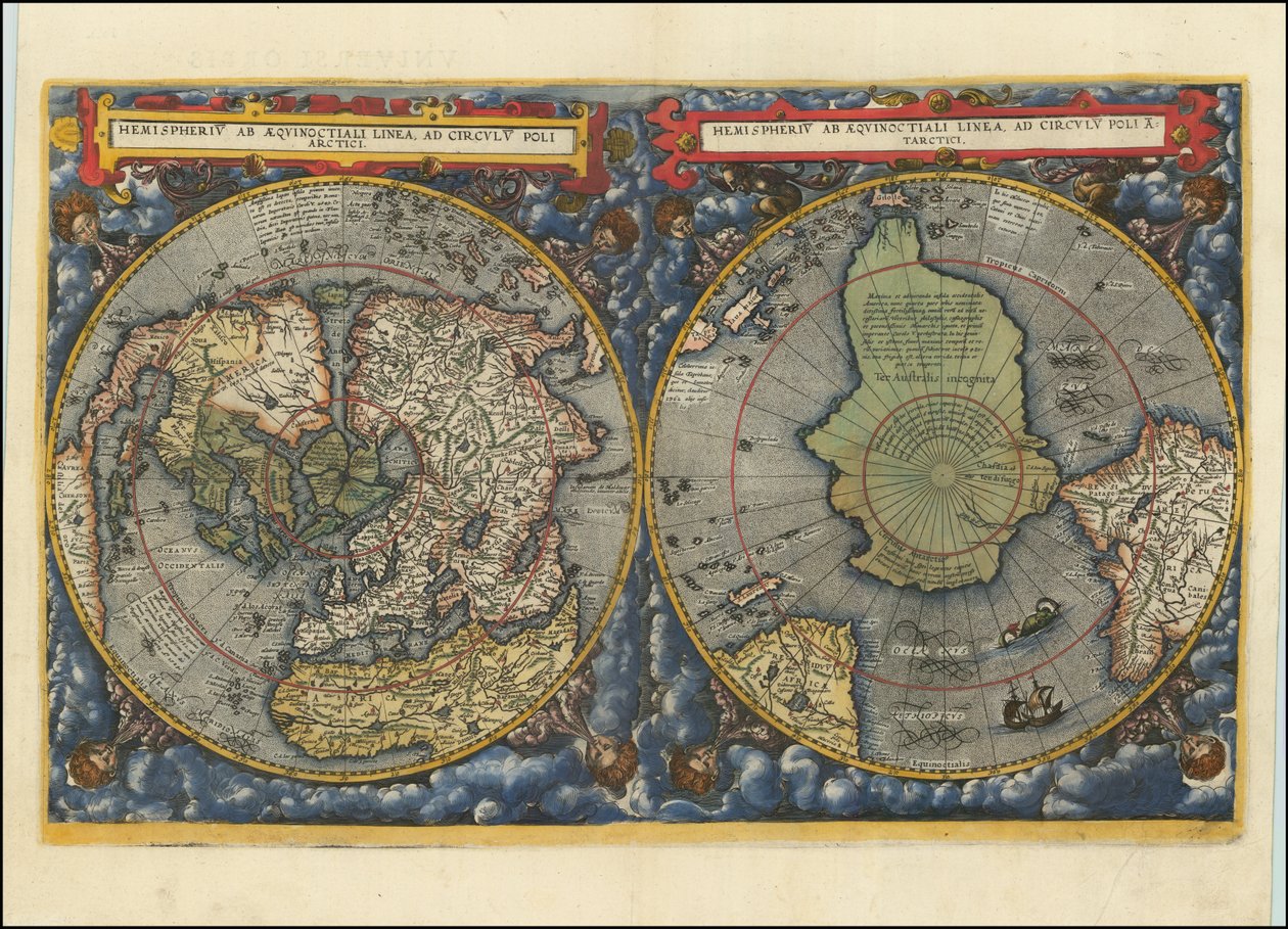Hemispheriu ab Aequinoctiali Linea, ad Circulu Poli Arctici, 1593 年 作者 Cornelis de Jode