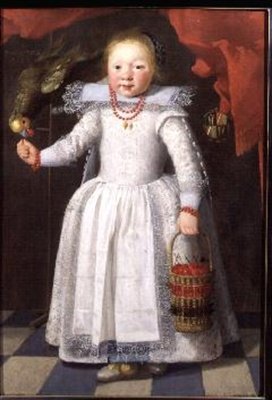 小女孩与鹦鹉 作者 Cornelis de Vos