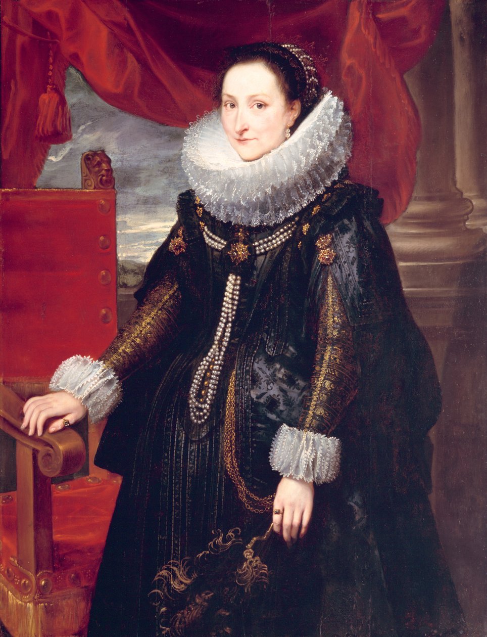 一个女人的画像。 作者 Cornelis de Vos