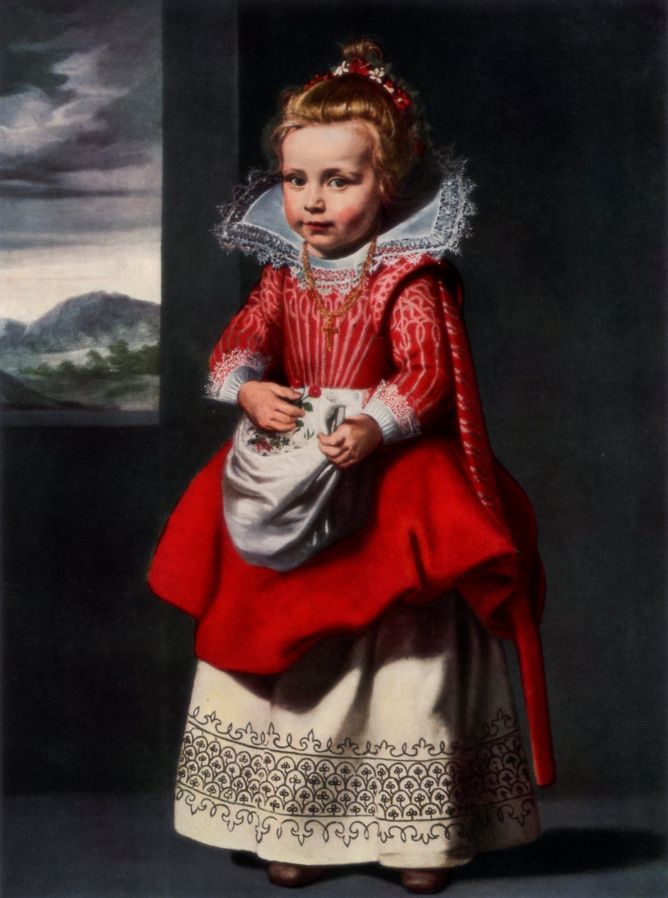艺术家女儿马格达莱纳德沃斯的肖像，1927年 作者 Cornelis de Vos