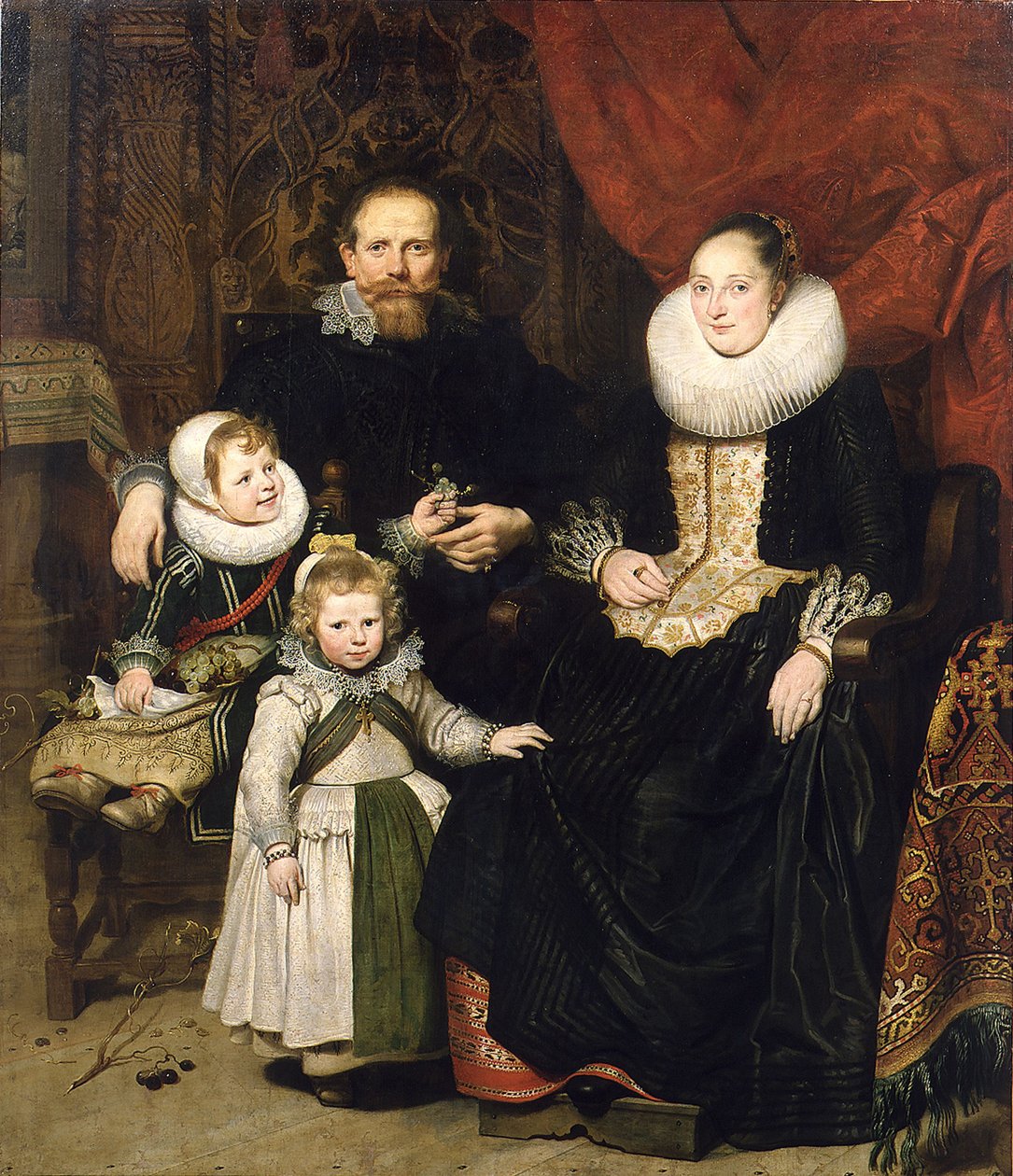 与家人的自画像》，1621年。 作者 Cornelis de Vos