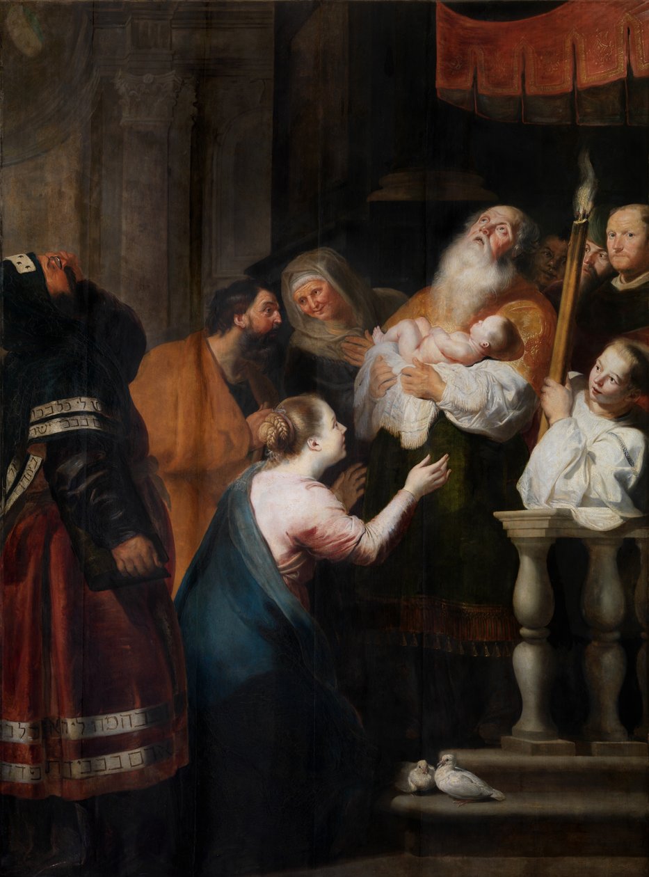 圣殿中供奉的净化（面板油画） 作者 Cornelis de Vos