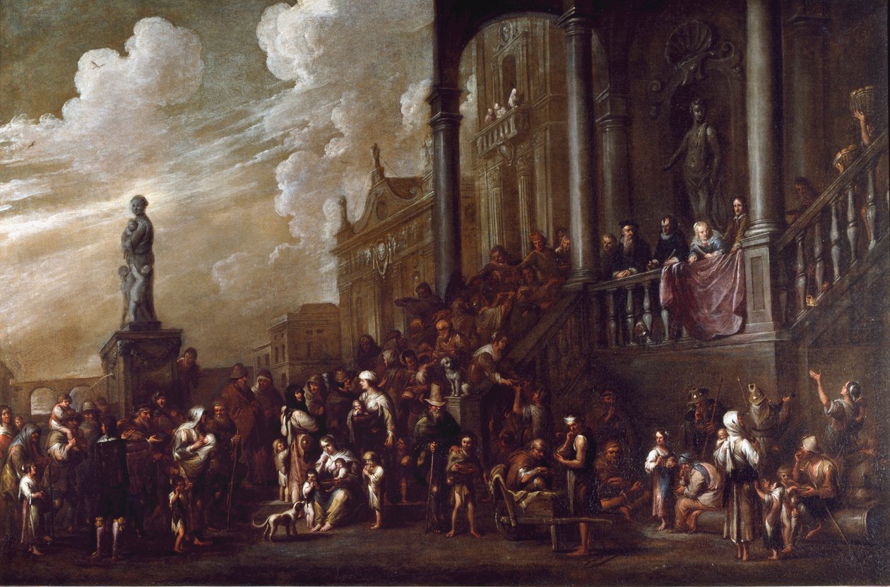 身体苦行者的七件作品。"科内利斯-德-瓦尔（1592-1667）的绘画（ec.flam） 基因，奇亚瓦里银行收藏品 作者 科内利斯·德·瓦尔