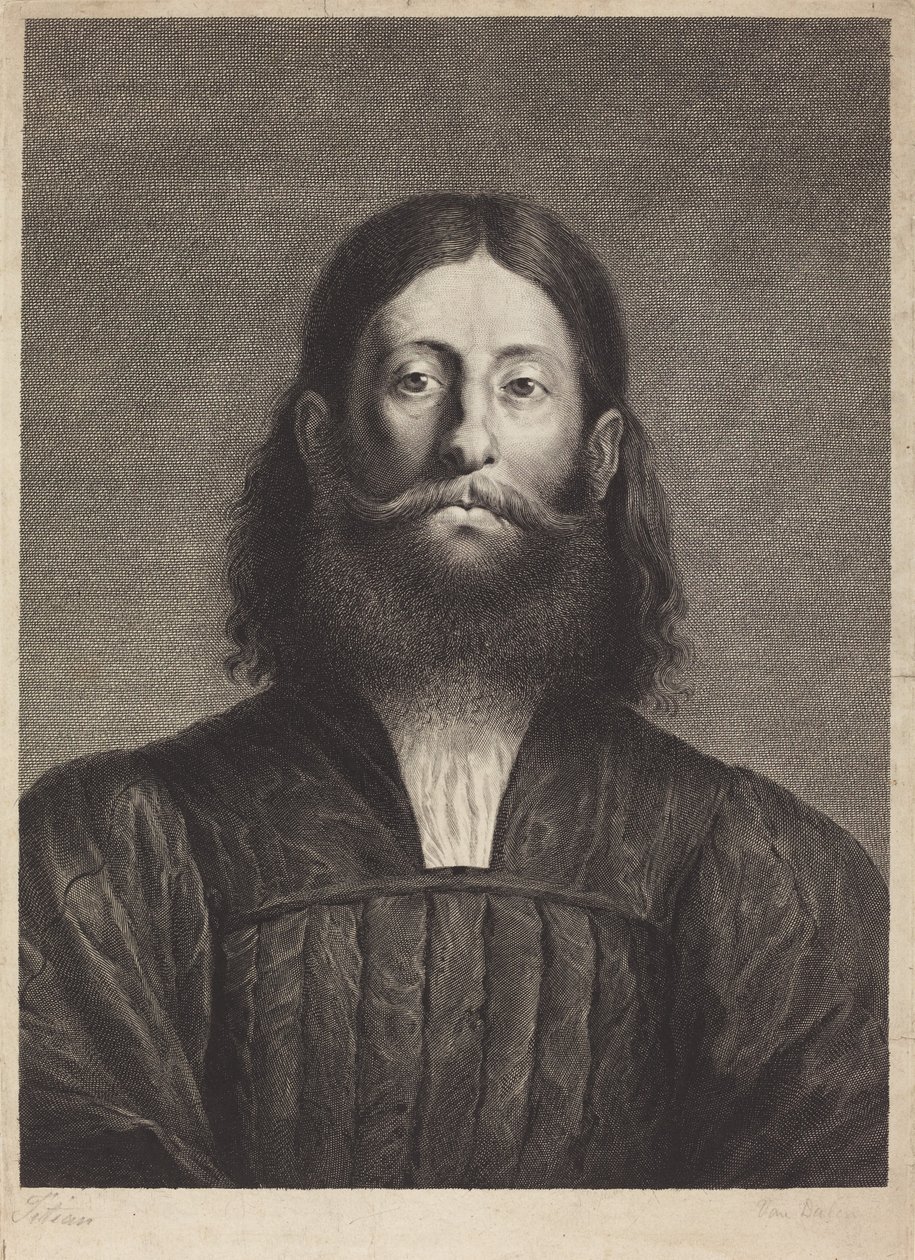 乔尔乔内-巴巴雷利（Giorgione Barbarelli 作者 Cornelis van Dalen I，提香之后