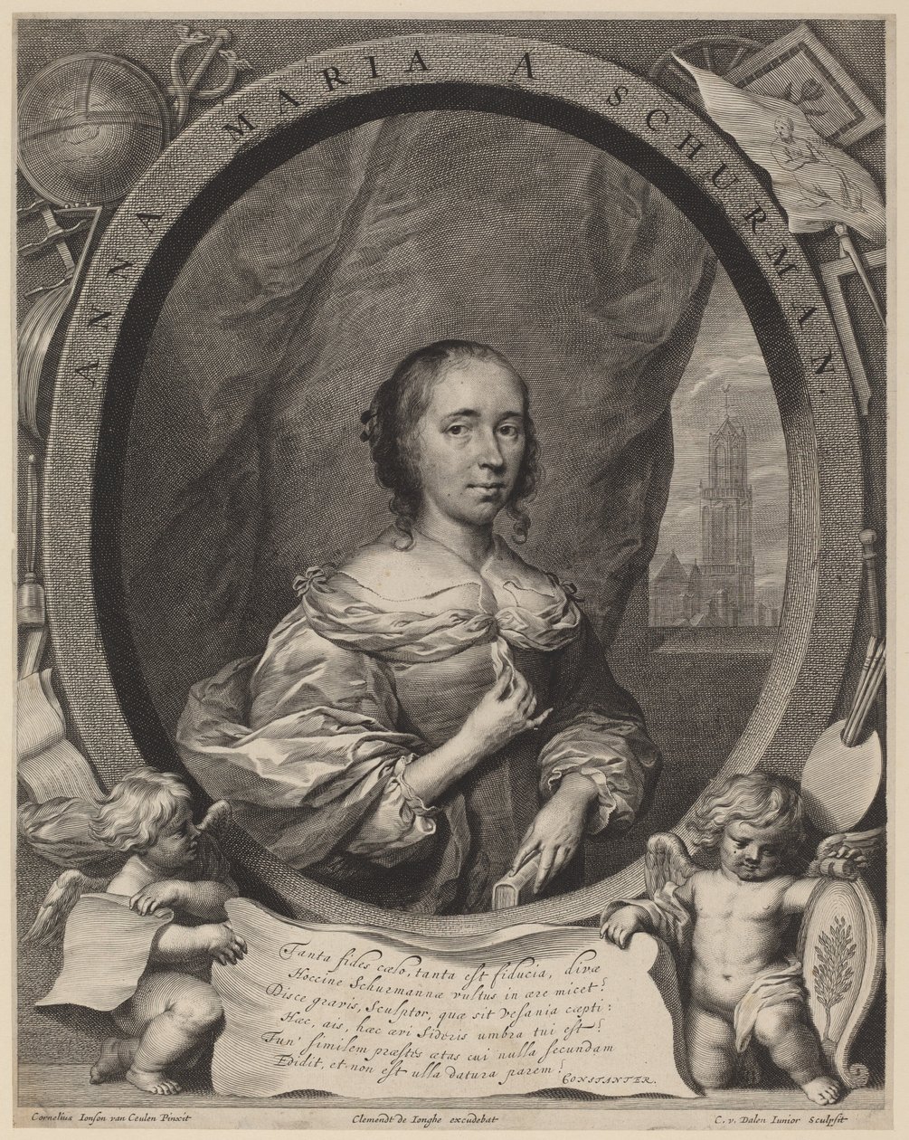 安娜-玛丽亚-范-舒尔曼 作者 Cornelis van Dalen the Younger，在 Cornelis Jonson 之后