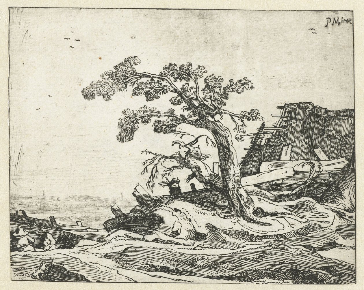 有树的风景
四幅风景画（系列名称） 作者 Cornelis van Kittensteyn（归因于）