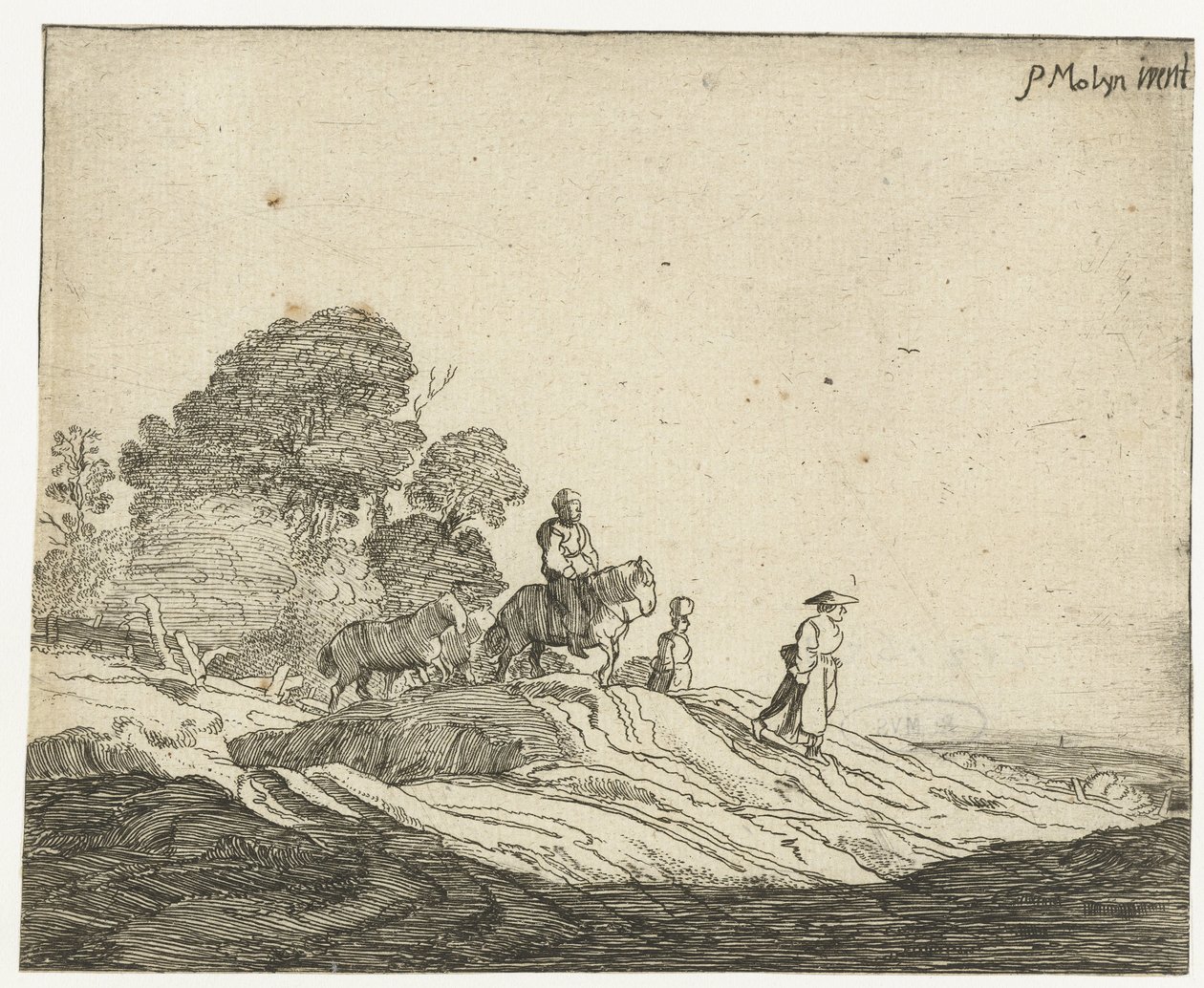 有马的风景
四幅风景画（系列名称） 作者 Cornelis van Kittensteyn（归因于）