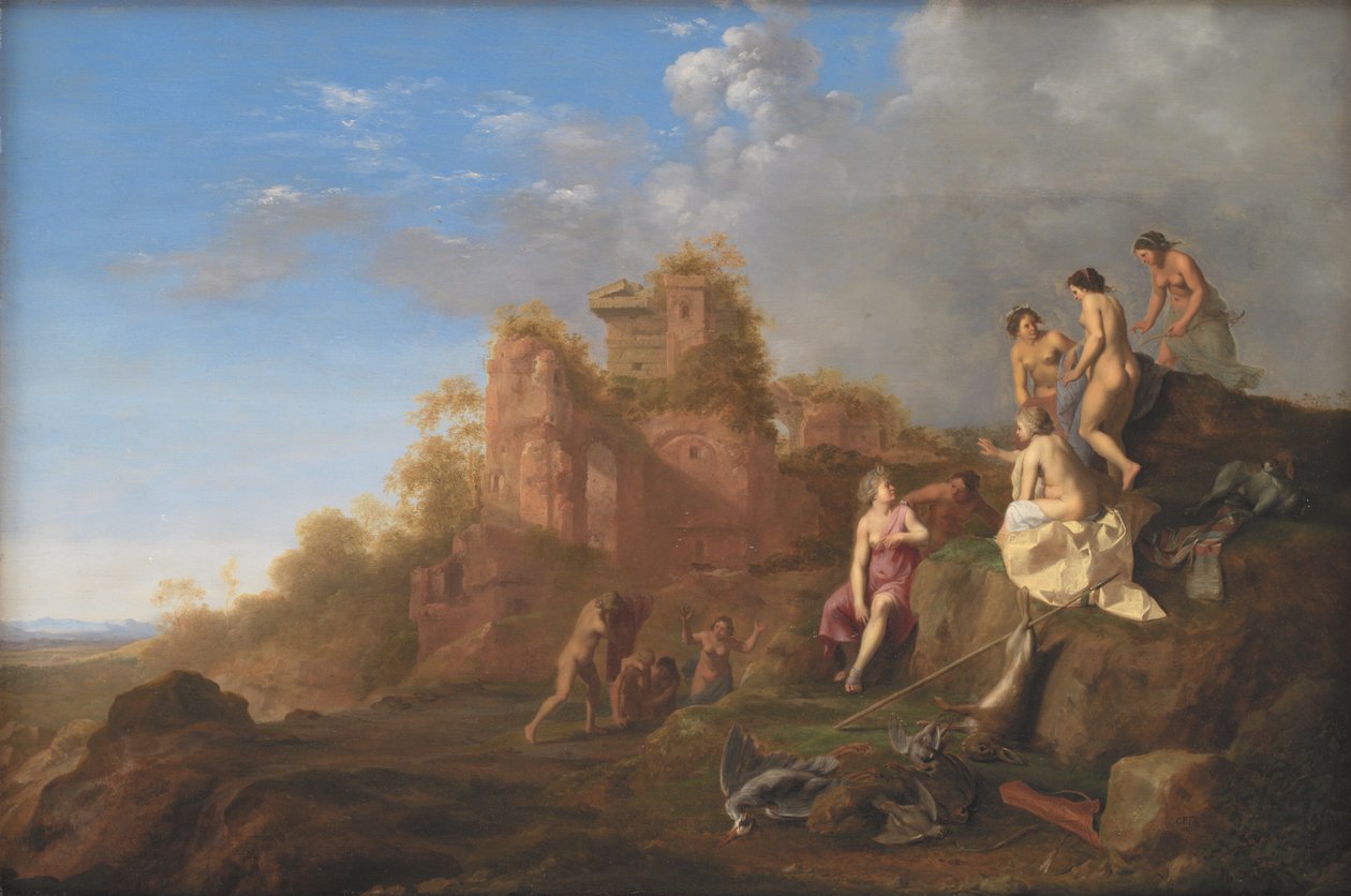 戴安娜和她的仙女们 作者 Cornelis van Poelenburch