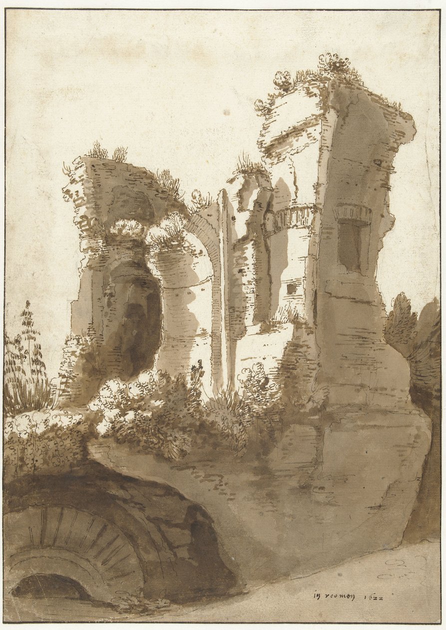 帕拉丁宫的马焦雷宫遗址 作者 Cornelis van Poelenburch
