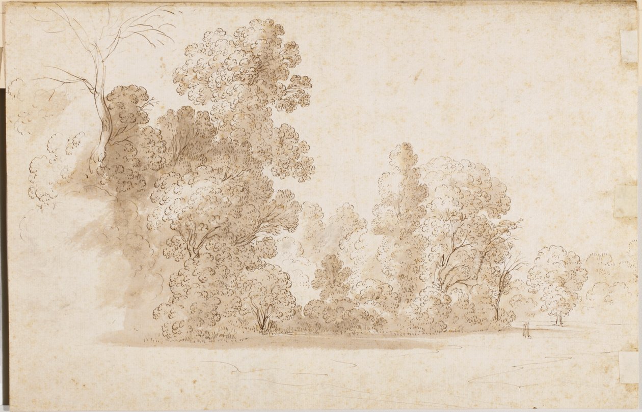 树木繁茂的风景 作者 Cornelis van Poelenburgh或Poelenburch