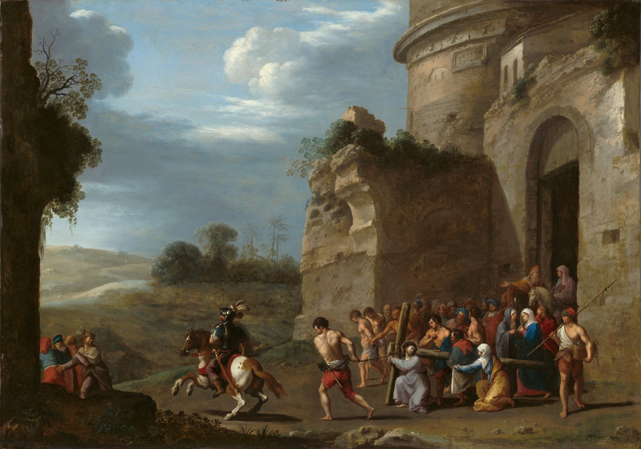 背十字架的基督，1620 年代早期（铜版油画） 作者 Cornelis van Poelenburgh或Poelenburch