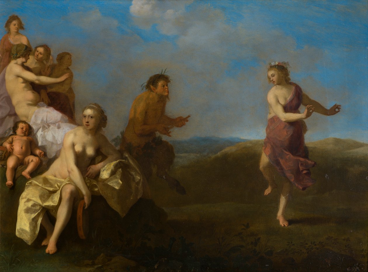 仙女与萨提尔，约 1621 年（铜版油画） 作者 Cornelis van Poelenburgh或Poelenburch