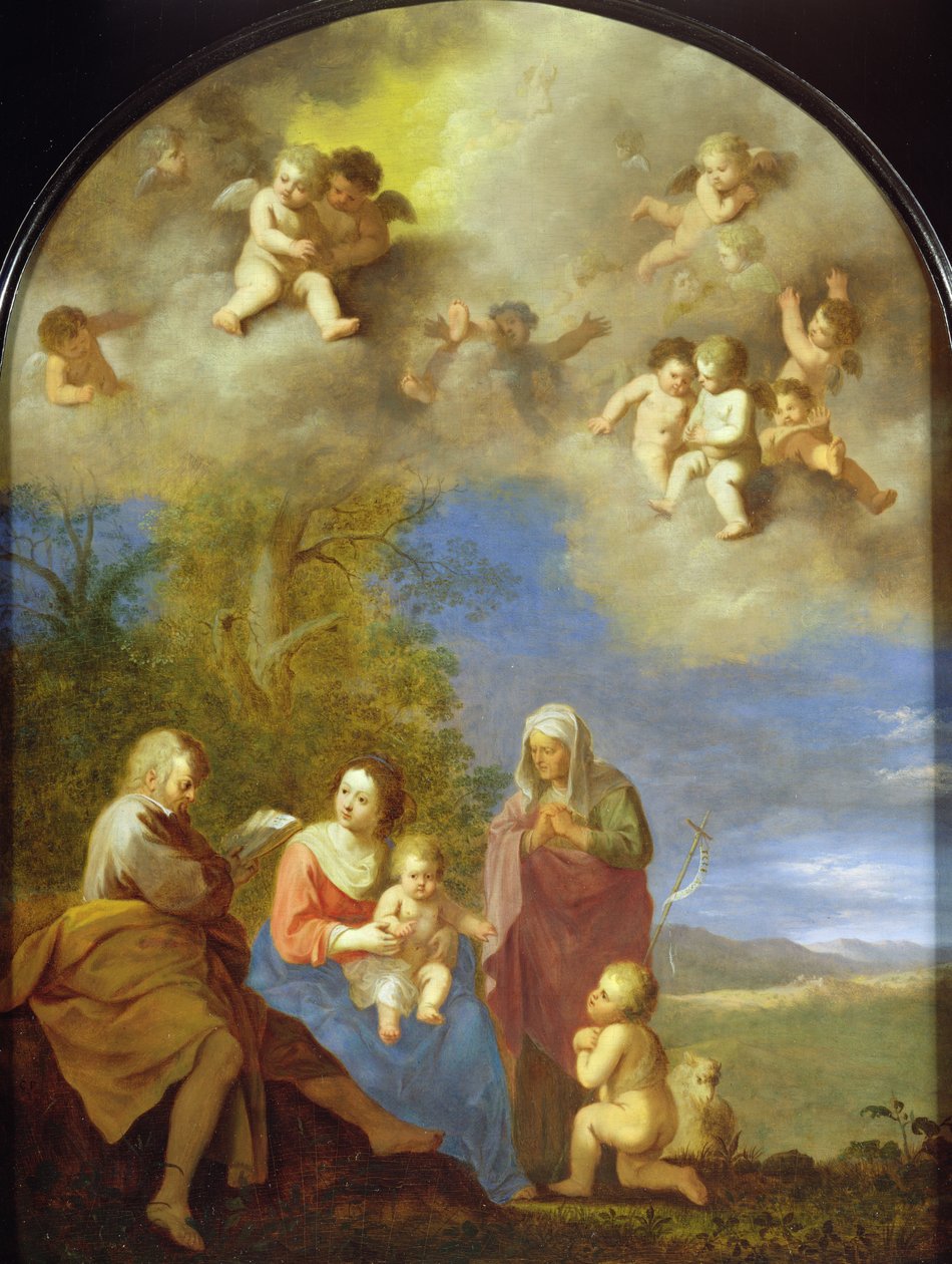 神圣家族（小组） 作者 Cornelis van Poelenburgh或Poelenburch