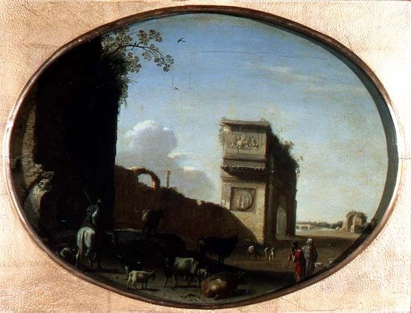 罗马的废墟 作者 Cornelis van Poelenburgh或Poelenburch