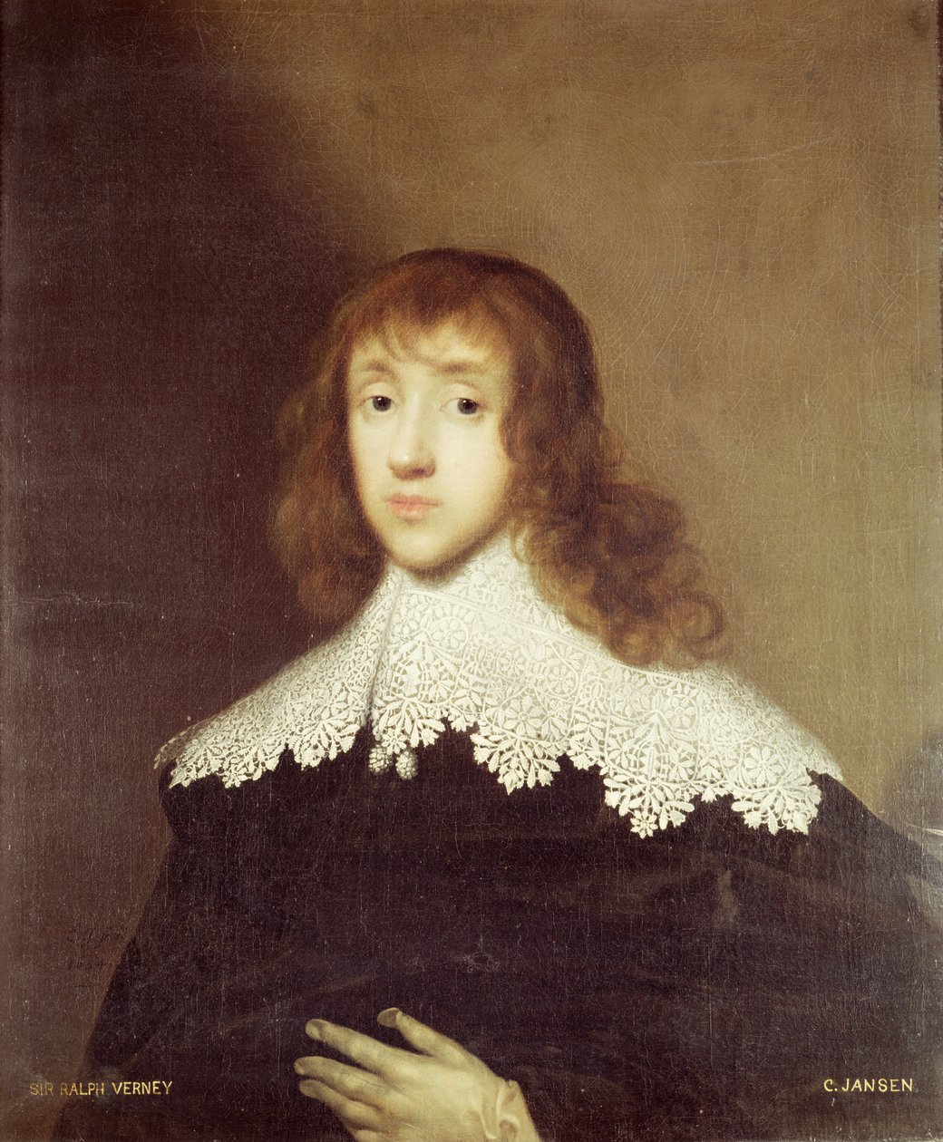 拉尔夫·韦尔尼先生的肖像（1613-96） 作者 科尼利厄斯·詹森·范·科伦（Cornelius Janssen van Ceulen）