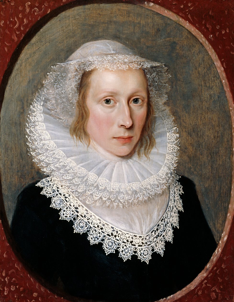 一位女士的肖像，c.1620 作者 科尼利厄斯·詹森·范·科伦（Cornelius Janssen van Ceulen）
