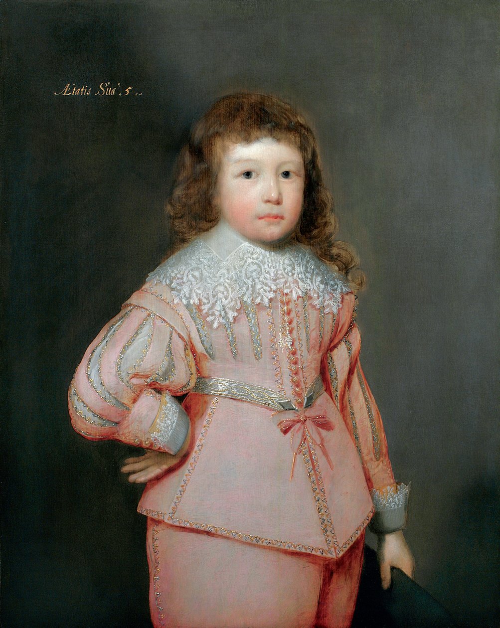 一个小男孩的肖像被认为是Lucius Cary，第3子爵福克兰，c.1637 作者 科尼利厄斯·詹森·范·科伦（Cornelius Janssen van Ceulen）