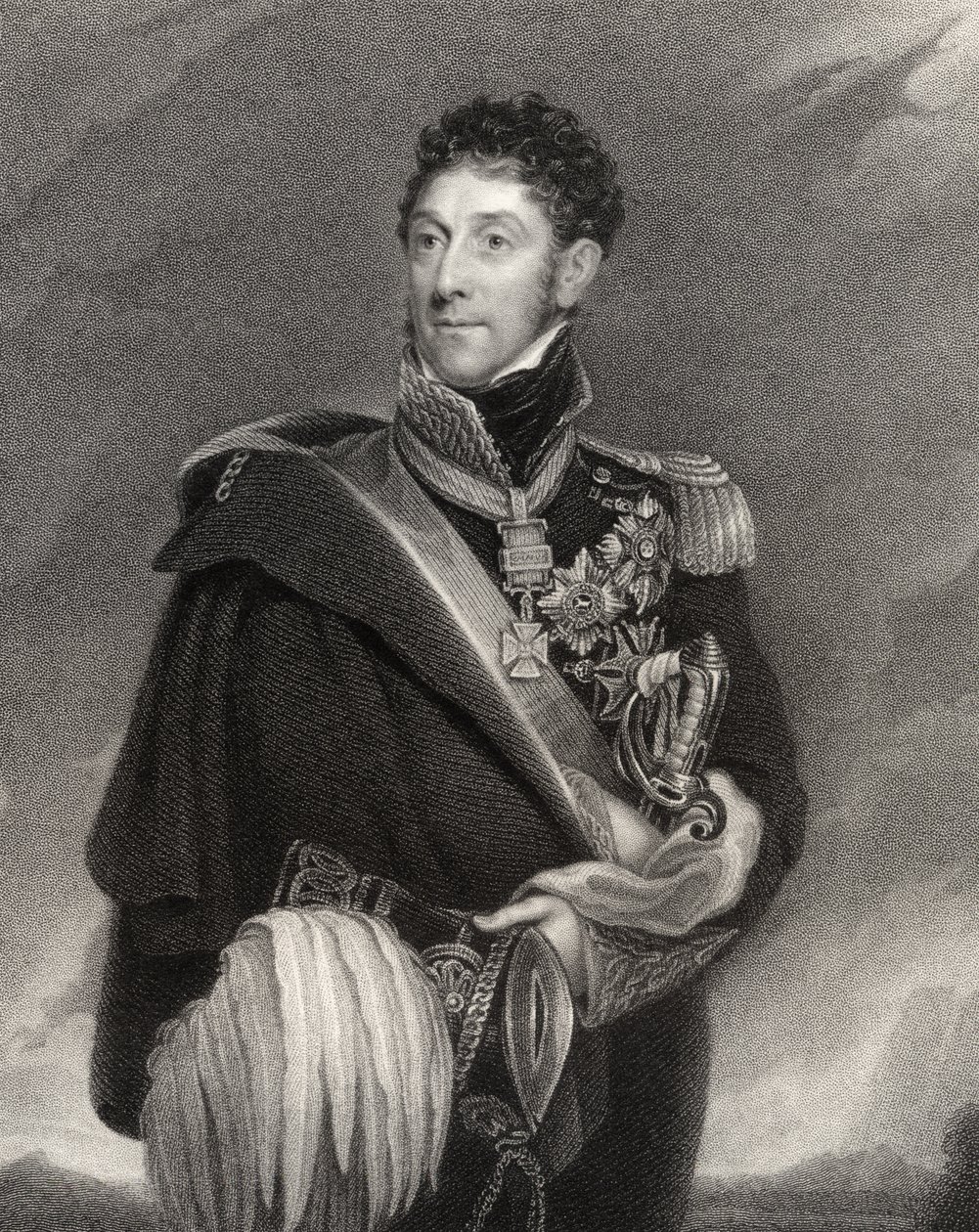 Stapleton Cotton，第一个Viscount Combermere，由J. Jenkins雕刻，来自&39;National Portrait Gallery，第五卷&39;，出版于1835年 作者 科尼利厄斯·皮尔森（Cornelius Pearson）