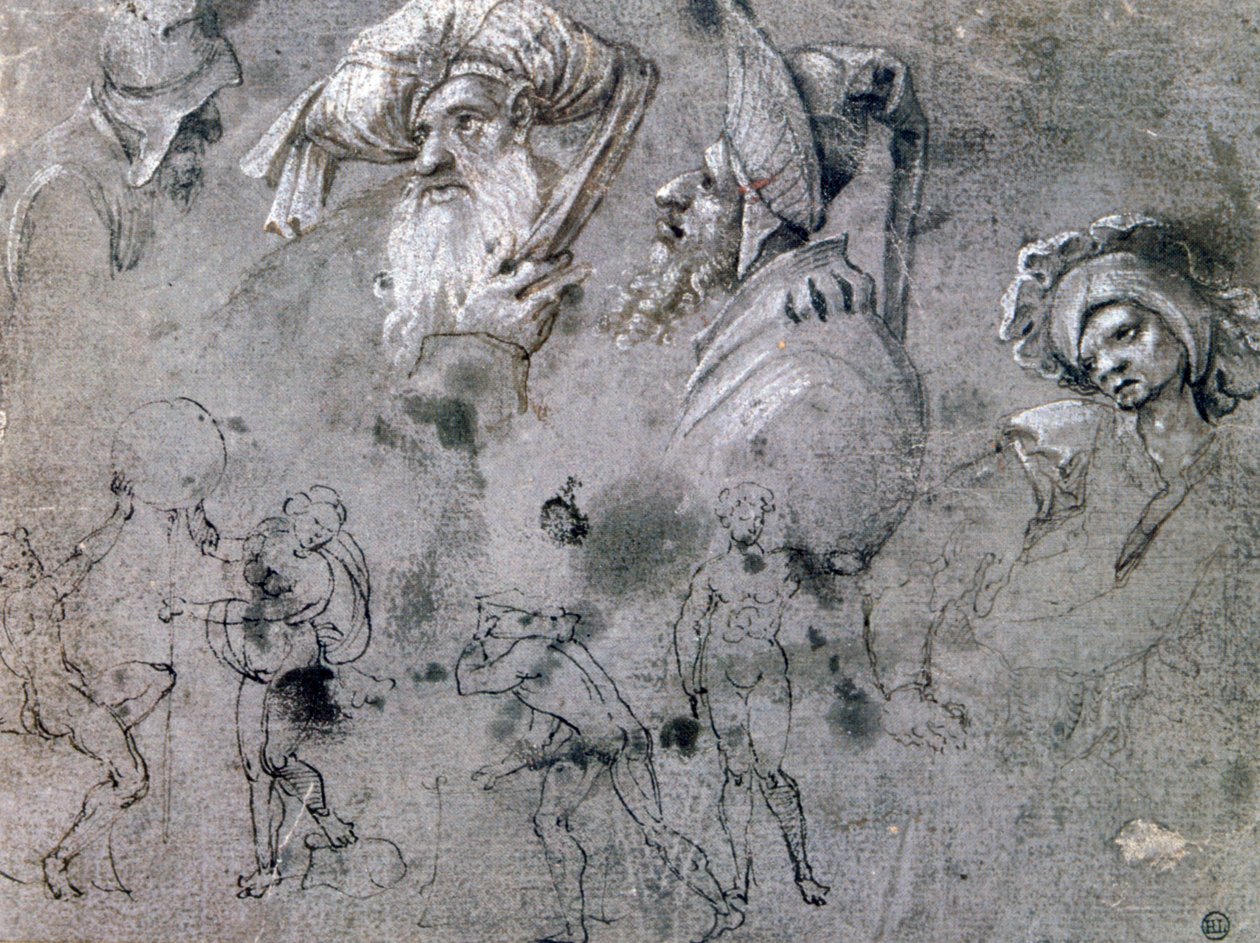 有表情的头像研究》，约1468-1533年 作者 科尼利厄斯·恩格布雷希茨