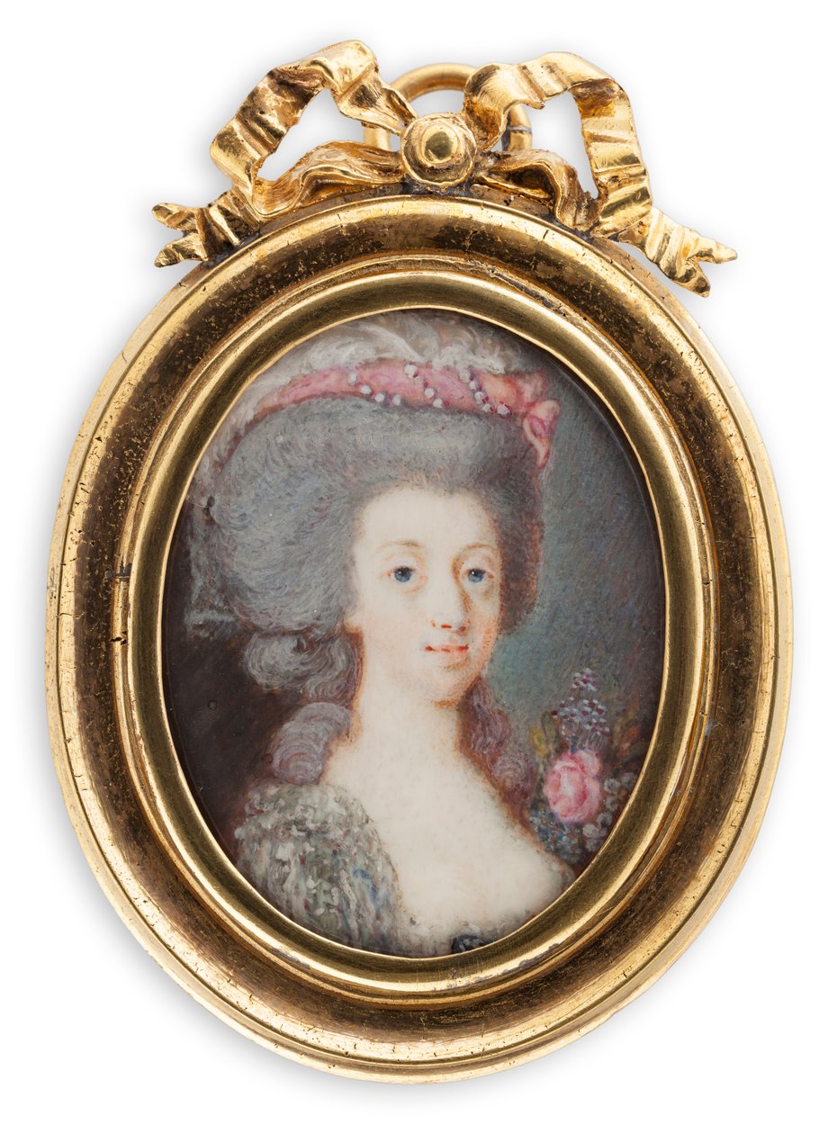 丹麦女王索菲娅·玛格达莱纳的肖像1746-1813年，瑞典女王。 作者 科尼利厄斯·霍尔（Cornelius Hoyer）