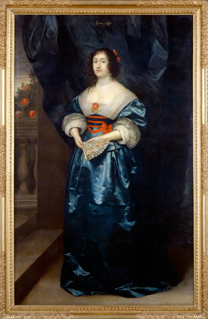 戴安娜·塞西尔 c.1638 （布面油画） 作者 科尼利厄斯·詹森·范·科伦（Cornelius Janssen van Ceulen）