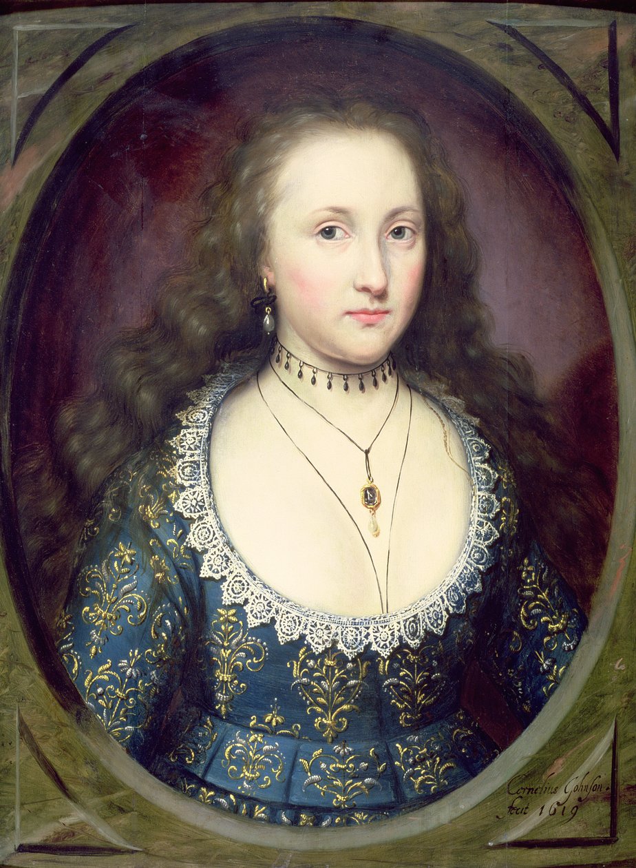 1619年彭布罗克伯爵夫人的名叫玛丽的夫人的画像 作者 科尼利厄斯·詹森·范·科伦（Cornelius Janssen van Ceulen）