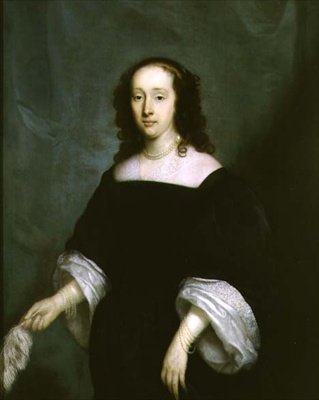 手持羽毛的女士画像 作者 科尼利厄斯·詹森·范·科伦（Cornelius Janssen van Ceulen）