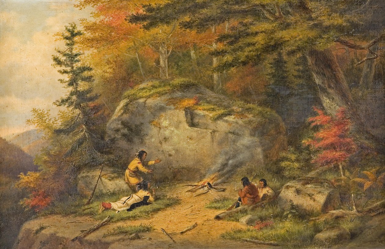 西加拿大的秋天，奇佩韦印第安人》，油画，科尼利厄斯-克雷格霍夫，1865 年 作者 科尼利厄斯·克里格霍夫（Cornelius Krieghoff）