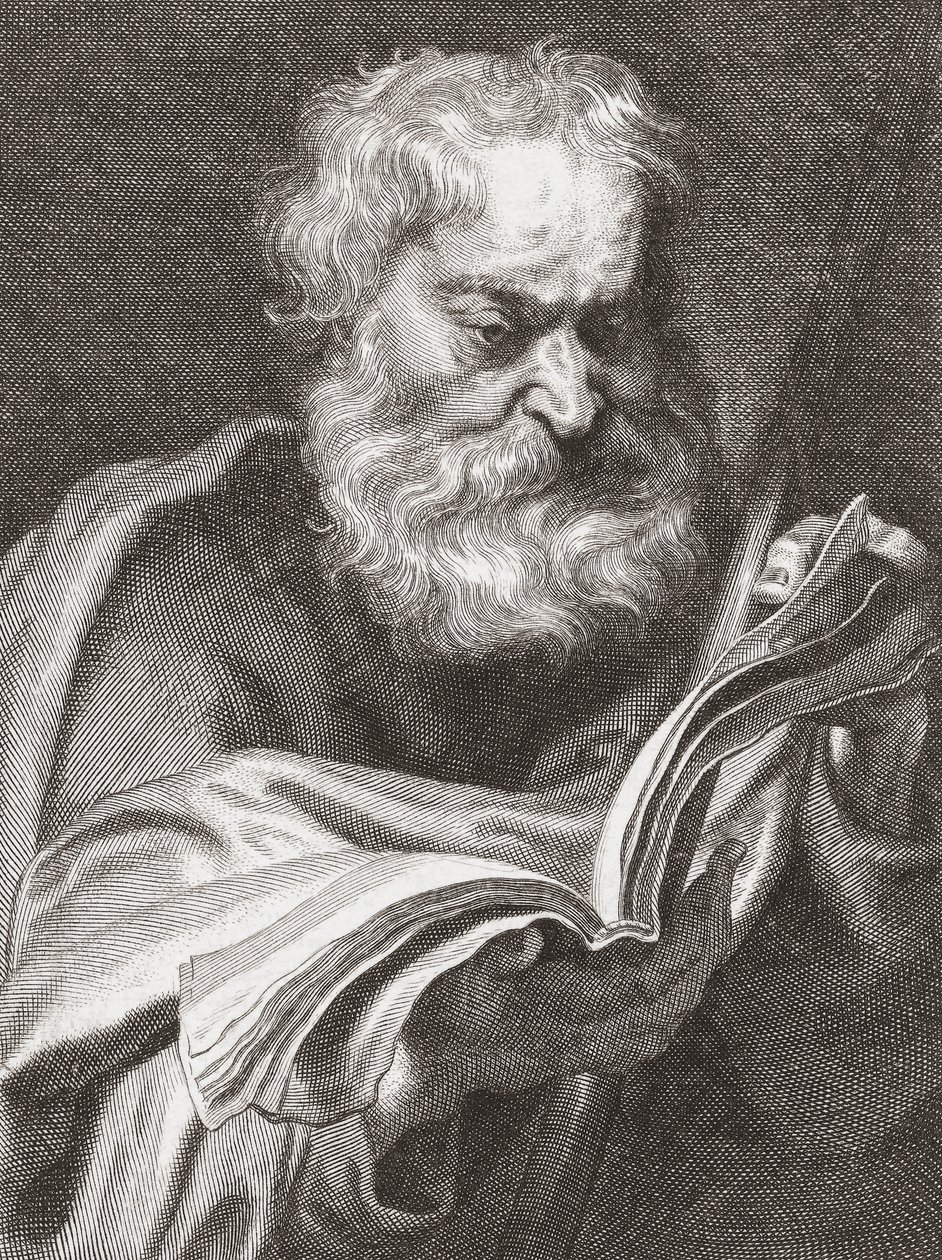 传教士多马，疑惑的多马，肖像。 作者 科尼利厄斯·范·考克肯（Cornelius van Caukercken）