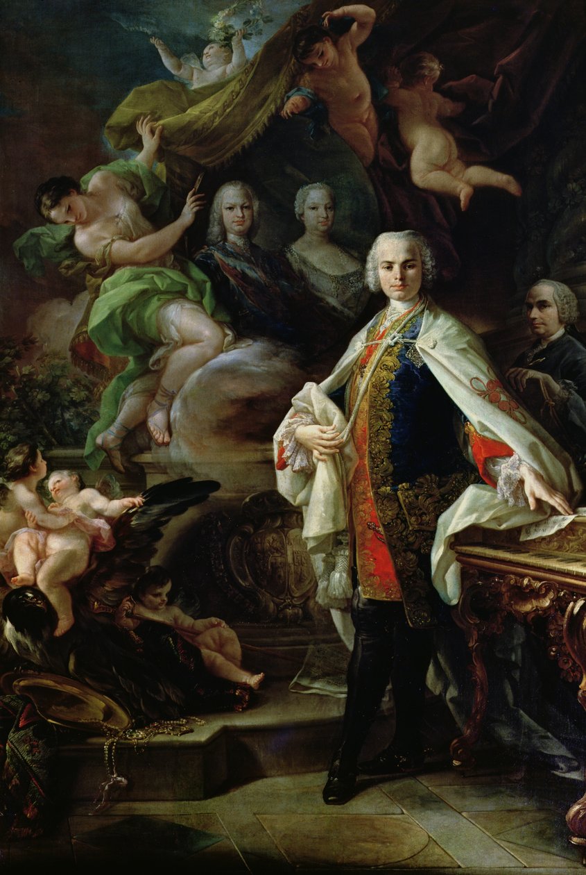 1746年后，Carlo Broschi（1705-82）&39;Il Farinelli&39;的肖像 作者 科拉多·贾昆托（Corrado Giaquinto）