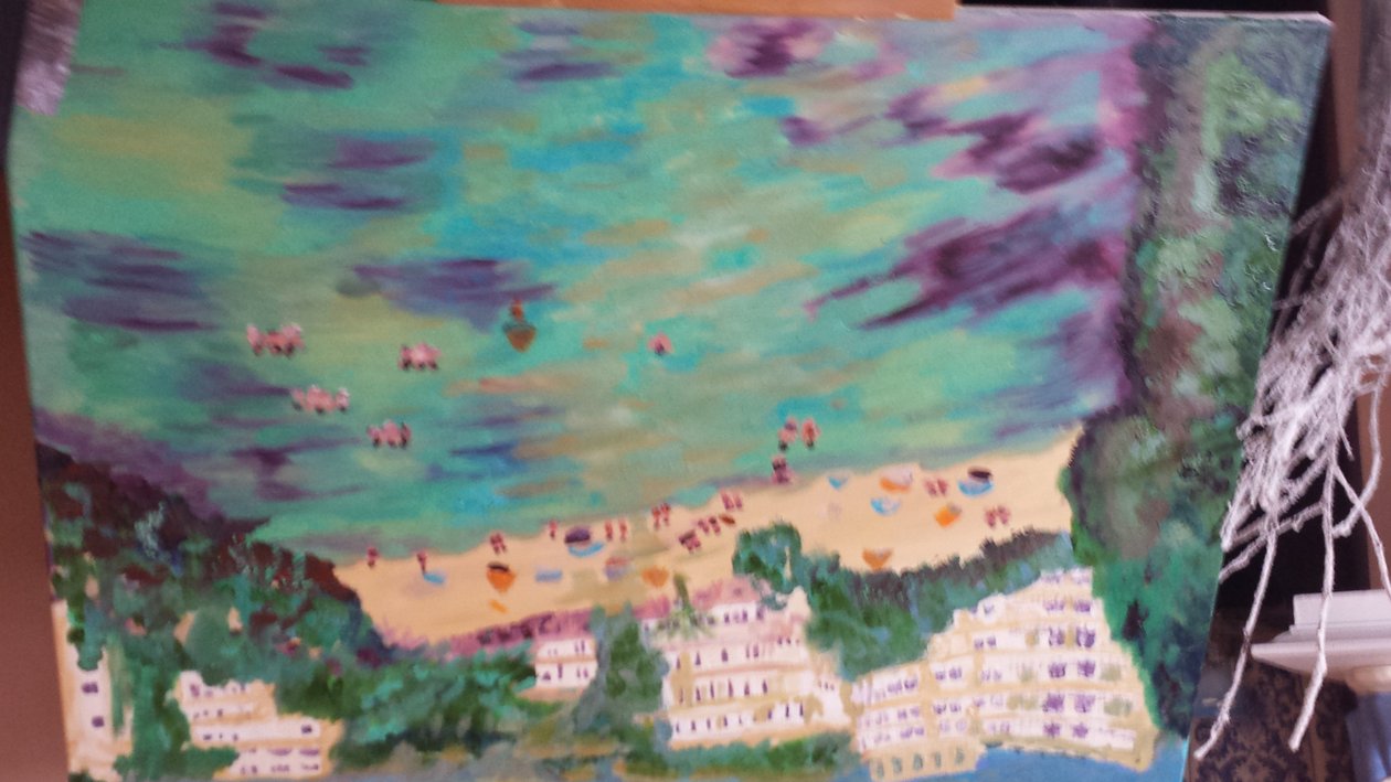 马略卡岛，卡拉湾海景和酒店 作者 科西玛·杜加（Cosima Duggal）