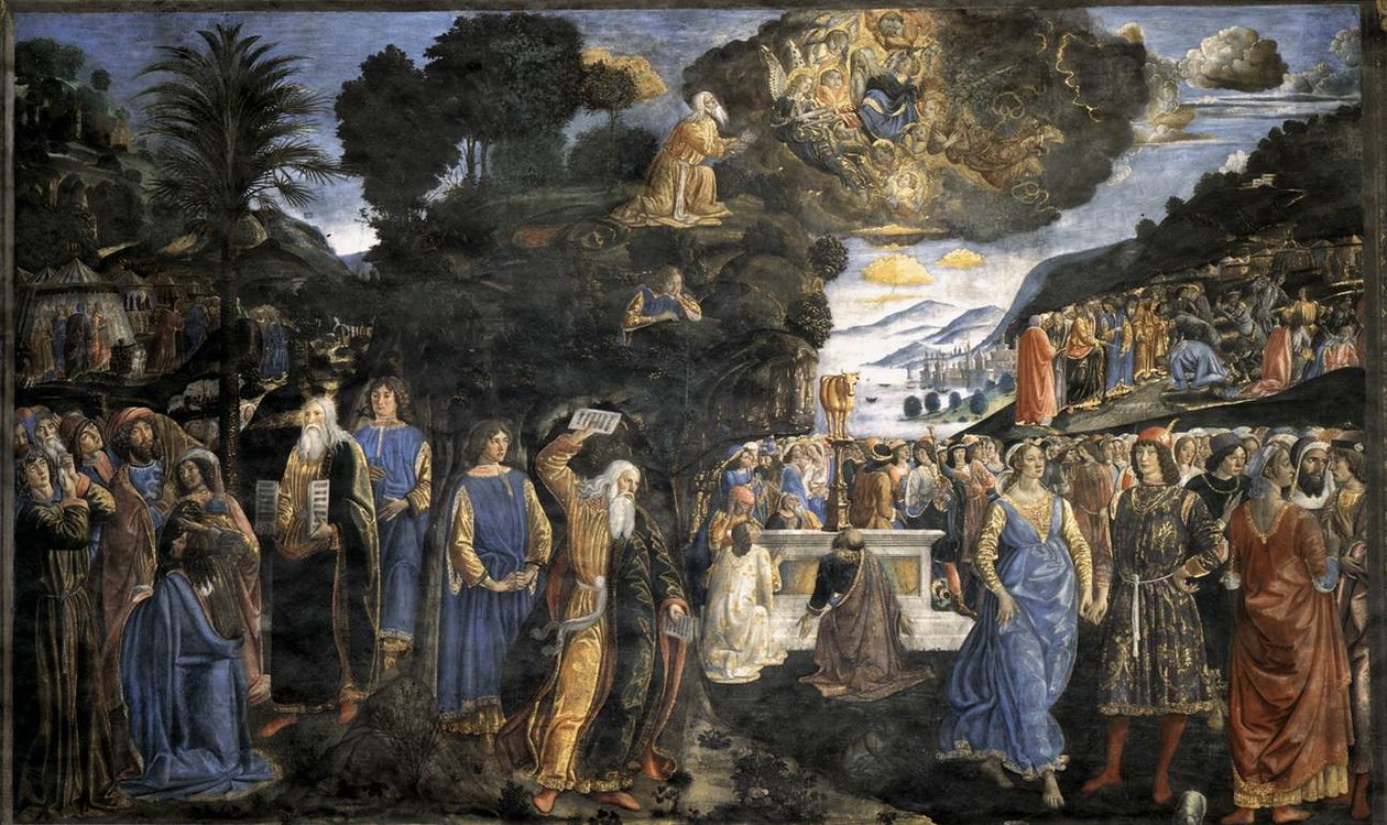 与金牛犊的法律表 作者 科西莫·罗塞利（Cosimo Rosselli）