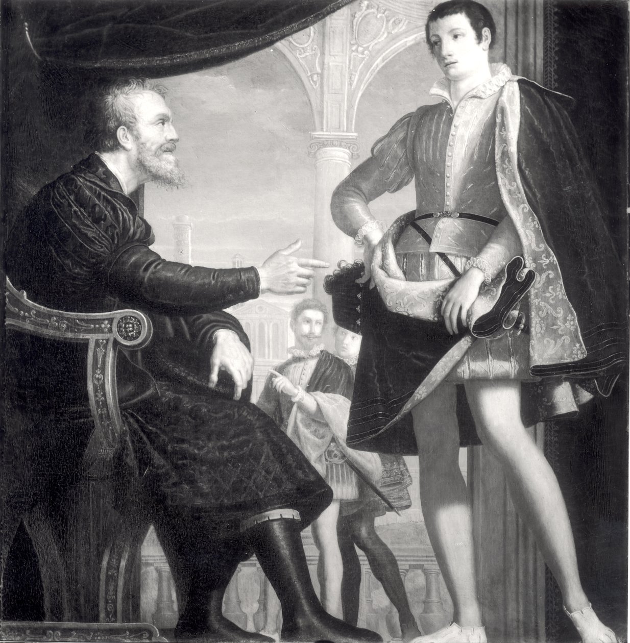 米开朗基罗（1475-1564）和弗朗切斯科一世（1541-87）德美第奇 作者 Cosimo Gamberucci或Gambaruccio