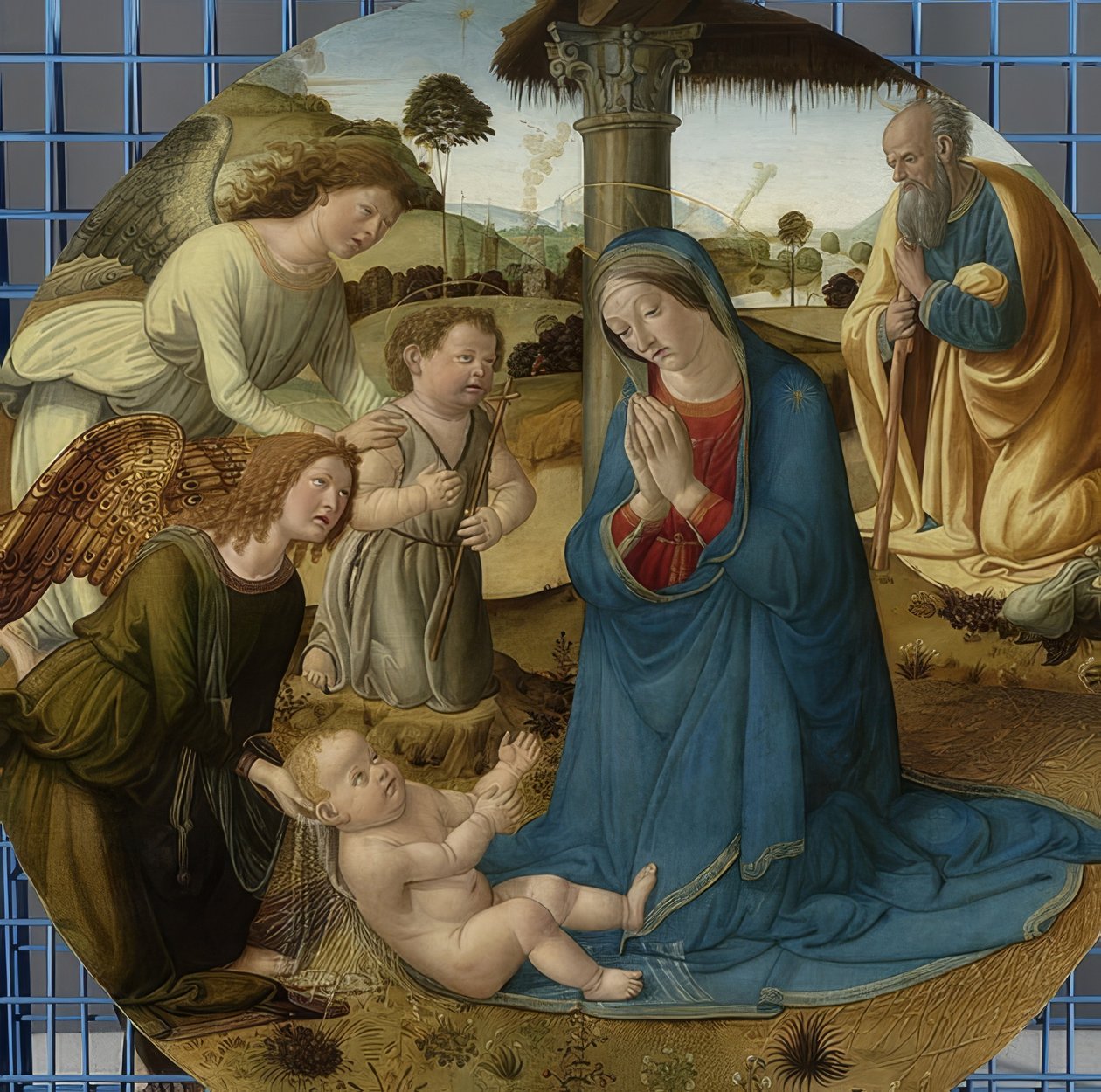 对孩子的崇拜。大约1485-1507 作者 科西莫·罗塞利（Cosimo Rosselli）