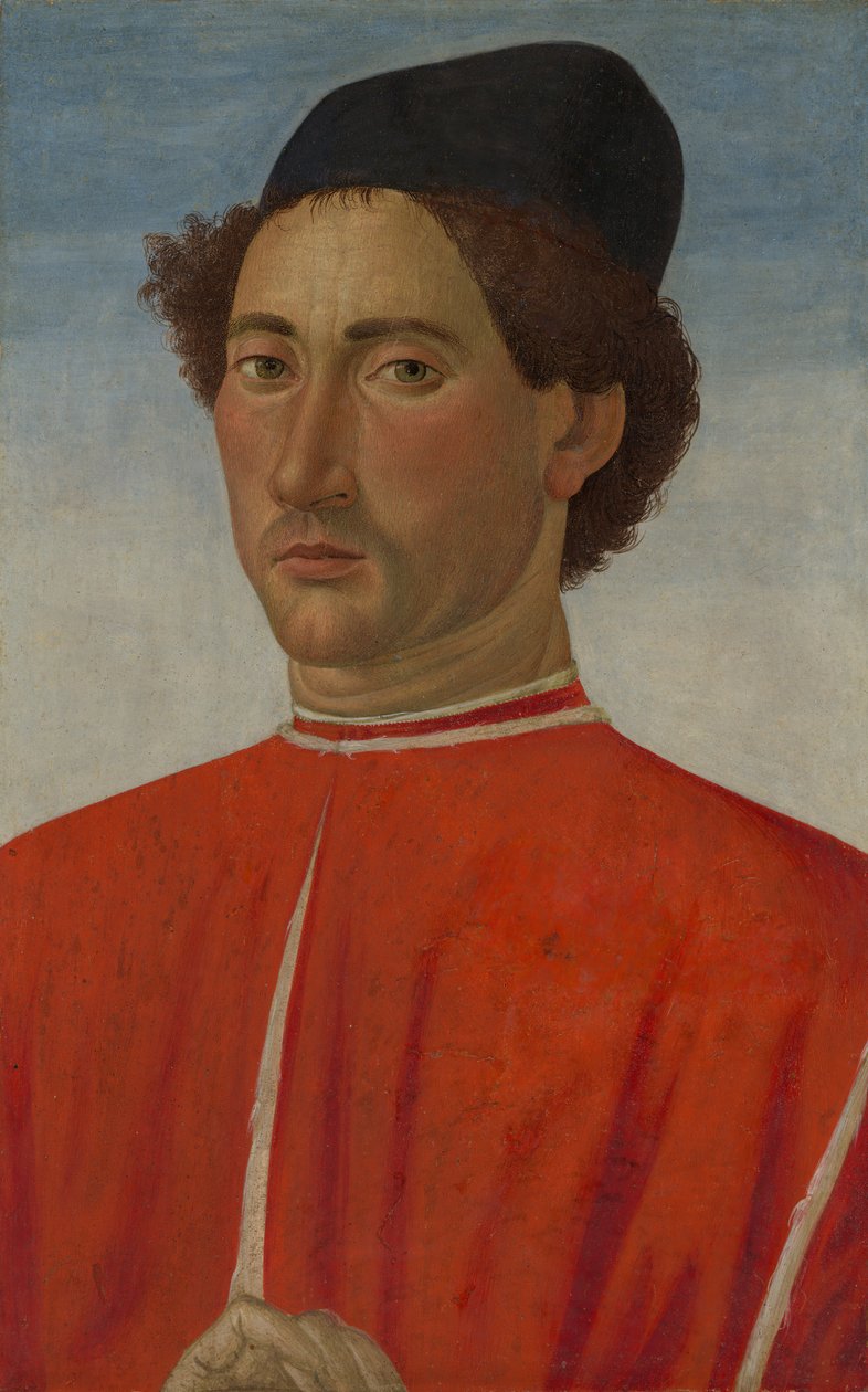 一个男人的肖像，约。 1481年至1482年。 作者 科西莫·罗塞利（Cosimo Rosselli）
