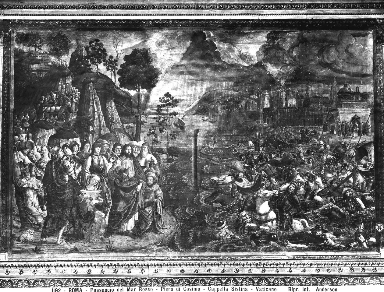 从西斯廷教堂到红海的十字路口 作者 科西莫·罗塞利（Cosimo Rosselli）