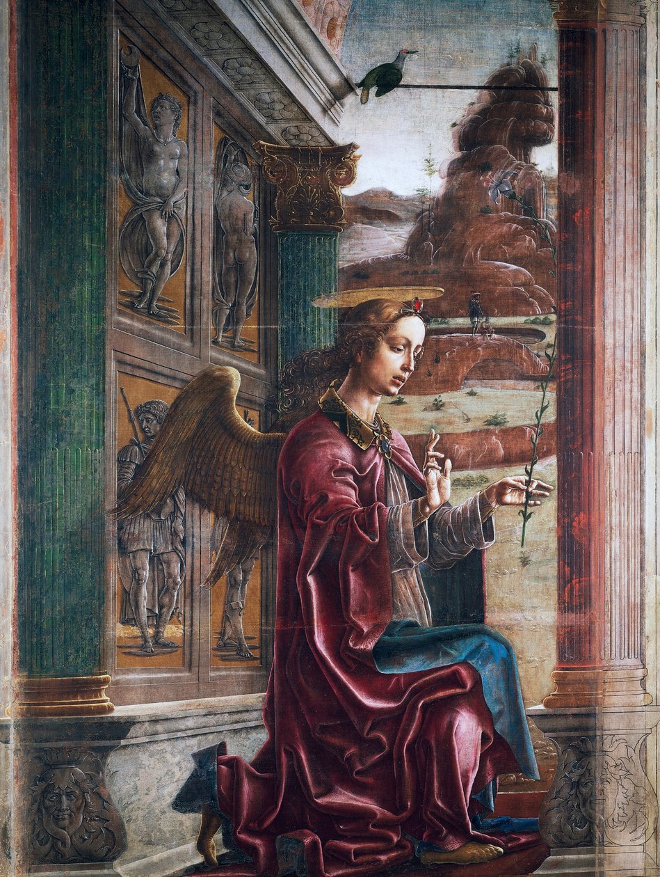 天使，《圣母领报》的细节 作者 Cosimo Tura