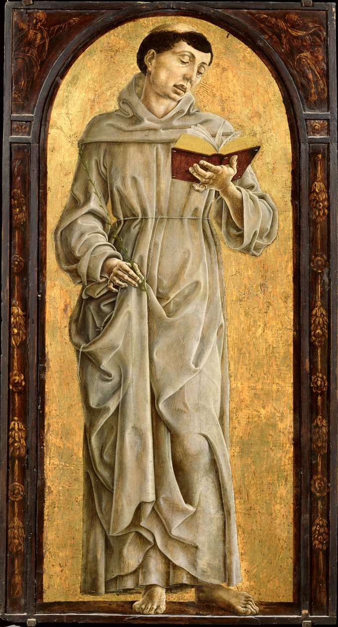 帕多瓦的圣安东尼（1195-1231）阅读 作者 Cosimo Tura