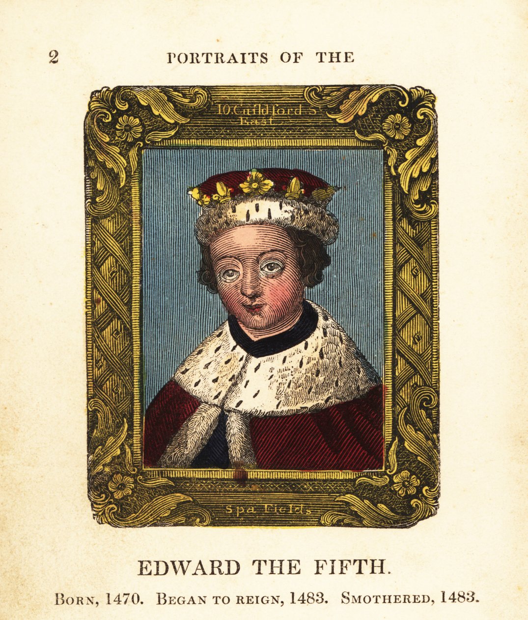 英国国王爱德华五世肖像，爱德华五世，1470 年出生，1483 年开始统治，1483 年闷死 作者 科斯莫阿姆斯壮