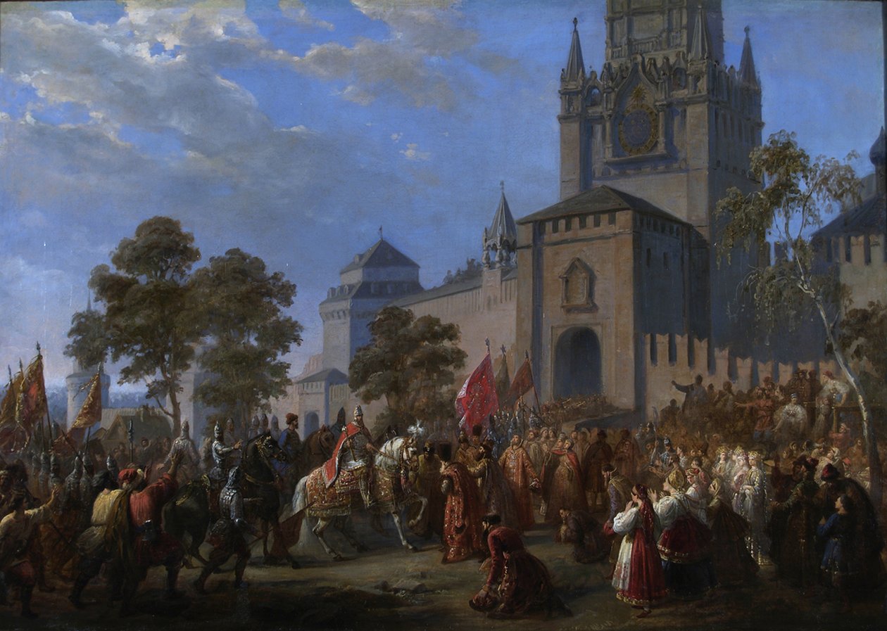 1856年库兹玛·米宁（Kuzma Minin）和德米特里·波扎尔斯基（Count Dmitry Pozharsky）全国起义 作者 考罗斯·杜西（Cosroe Dusi）