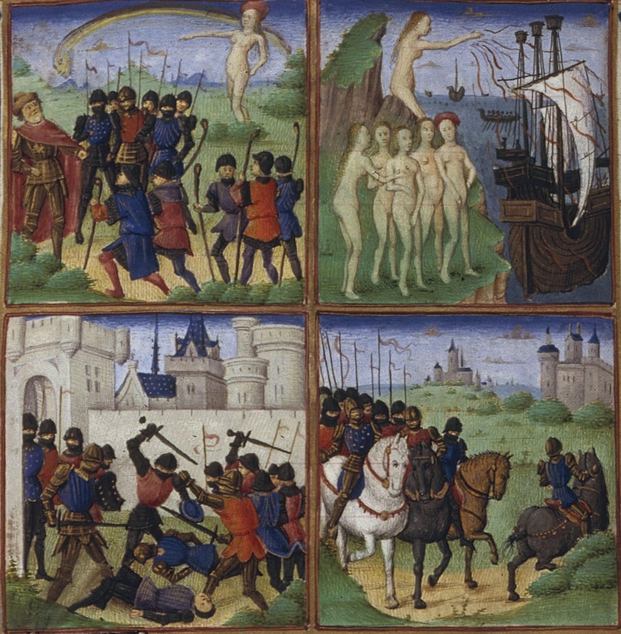史诗《埃涅阿迪德》插图，维吉尔（Virgil），1450-1499年 作者 合作大师
