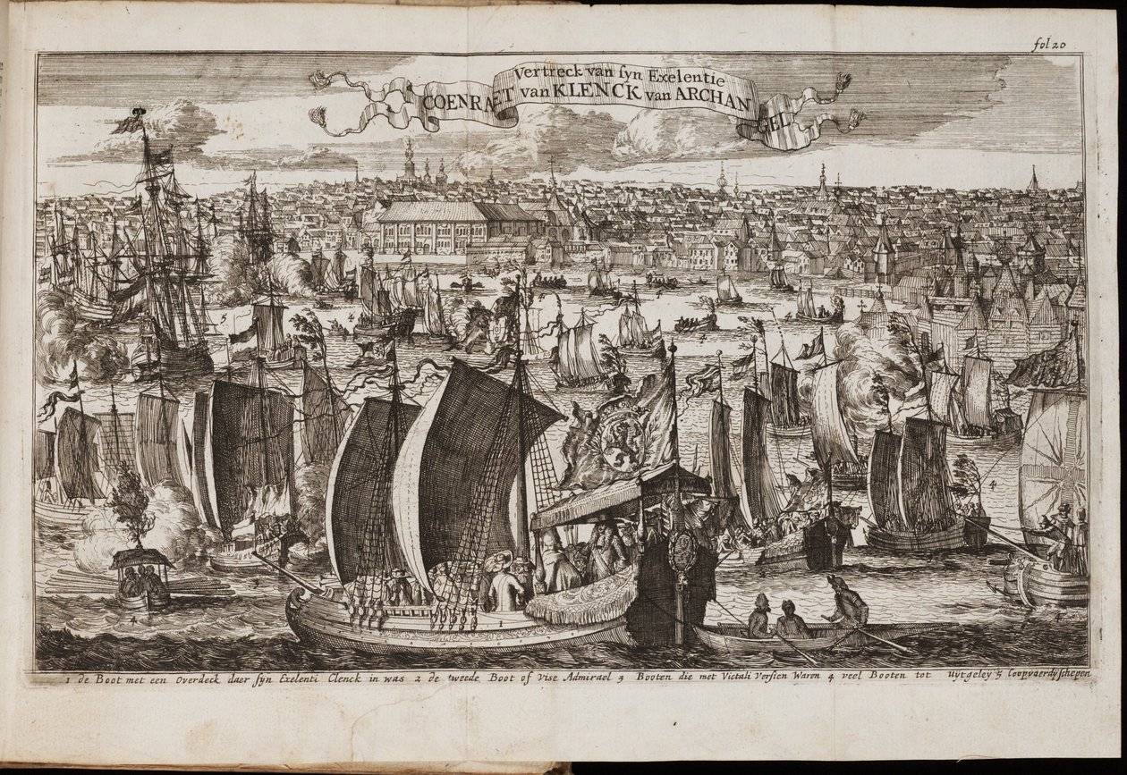 阿尔汉格尔斯克（Arkhangelsk）出处：历史语言，或《航海家》的描述，1677年 作者 土狼