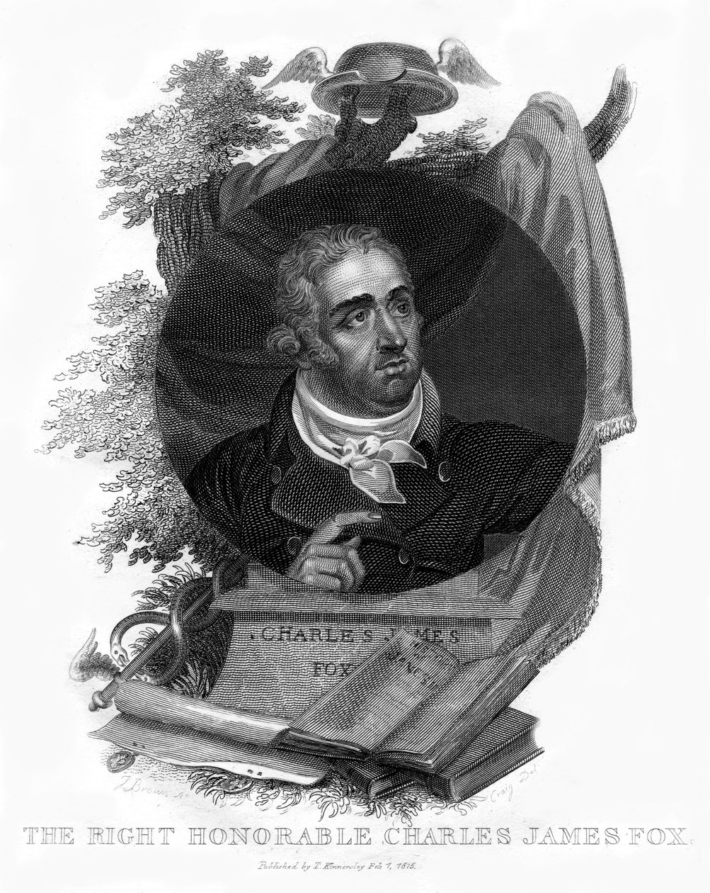 查尔斯·詹姆斯·福克斯（Charles James Fox），英国辉格党政客，1815年。 作者 克雷格