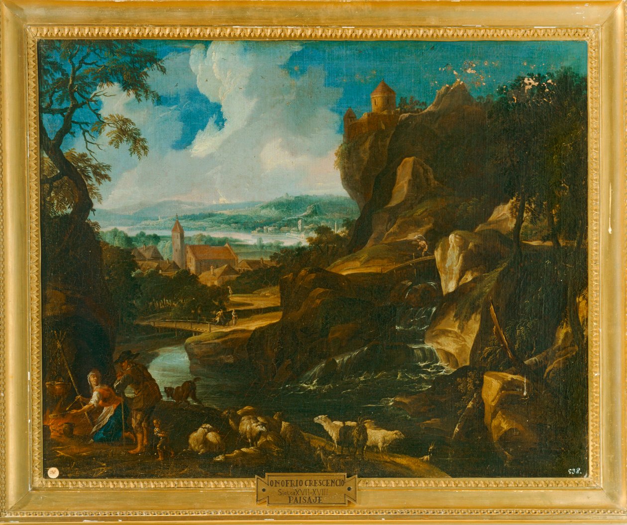 "有村庄的风景 作者 Crescenzio Onofri