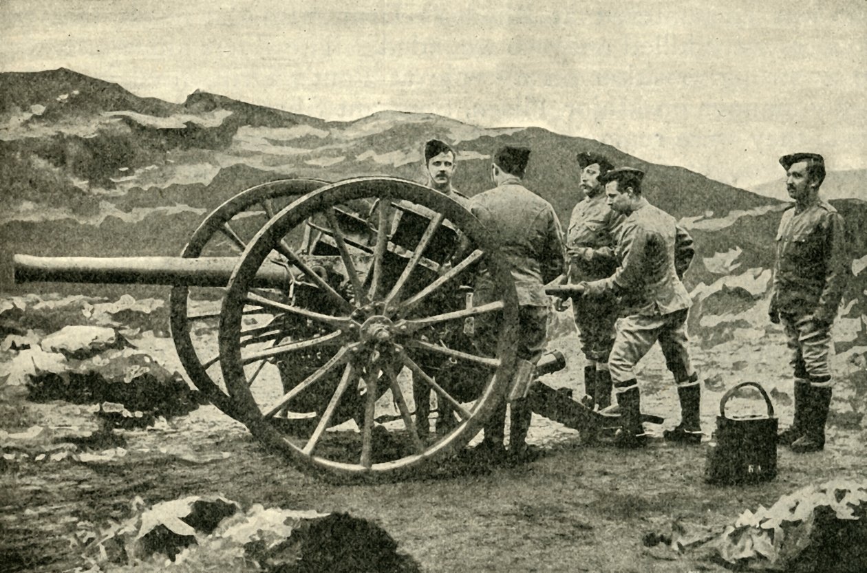 武器类型--15磅野战炮》，1900年。 作者 克里布